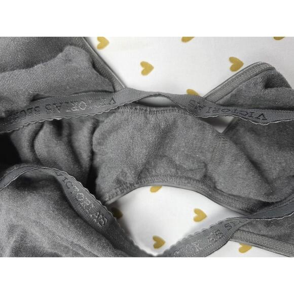 VIctorias Secret VINTAGE 100% Cotton String Bikini Grey MEDIUM VTG - Picture 4 of 5